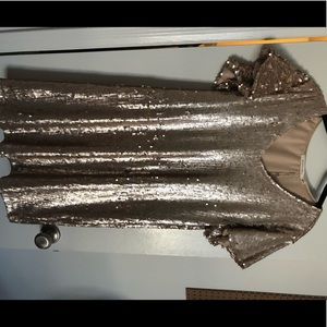 Rose gold sequin dress